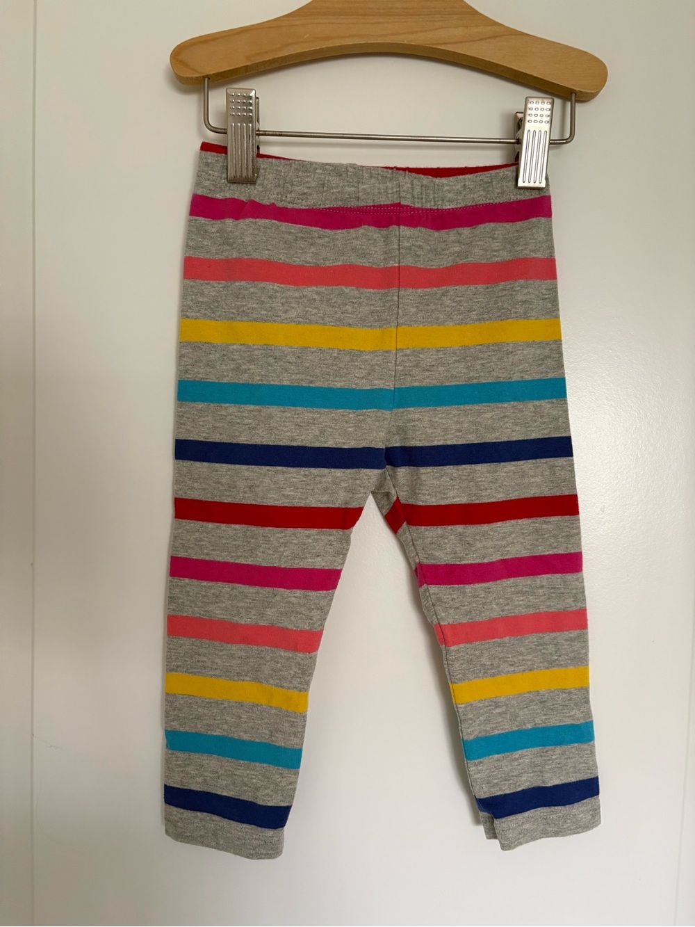 GAP Girls Gray Leggings with Multicolor Stripes